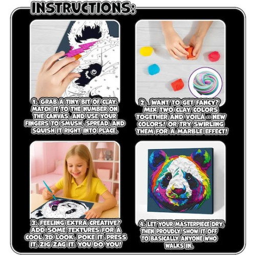 Splat Planet - ''Panda'' Ζωγραφική με Πηλό 30 x 30cm 124893 Splat Planet - ''Panda'' Ζωγραφική με Πηλό 30 x 30cm 124893