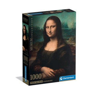 Clementoni 37094 Puzzle 1000pcs Museum Leonardo Gioconda with Poster