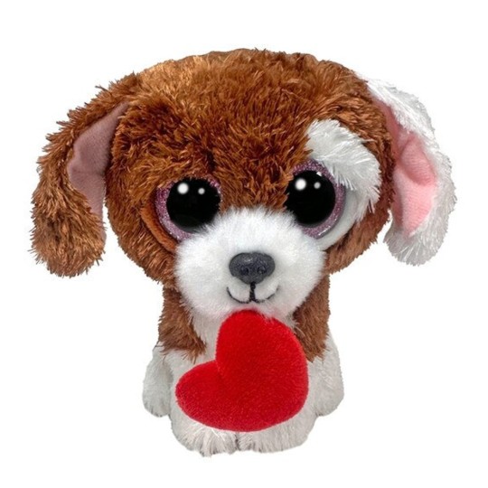 Ty Beanie Boos Λούτρινο Χνουδωτό Σκύλος Με Καρδιά 15cm (1607-37398)