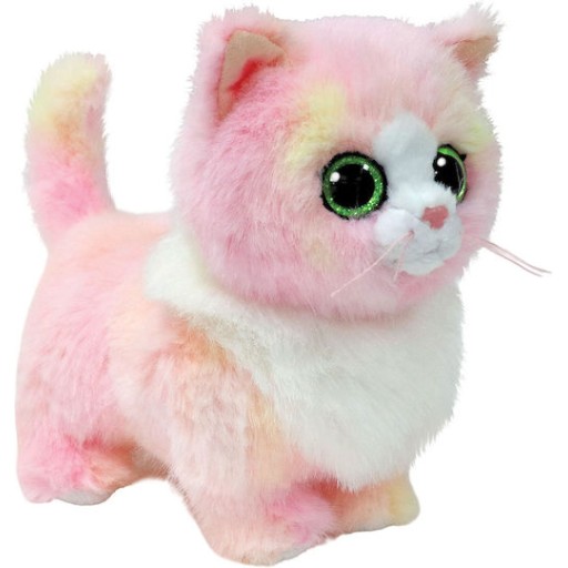 ΤΥ Χνουδωτό Beanie Boos Γατούλα Lady Ροζ με Λευκό 15εκ