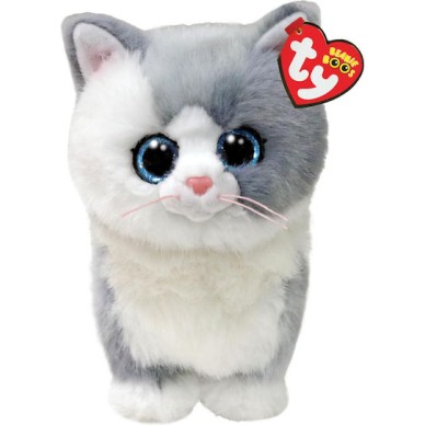 AS Beanie Boos Λούτρινο Γατάκι Furley Λευκή / Γκρι 15 εκ.