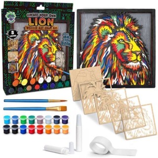Splat Planet Ξύλινο Σετ Χειροτεχνίας "Lion" 25x25cm Splat Planet Ξύλινο Σετ Χειροτεχνίας "Lion" 25x25cm