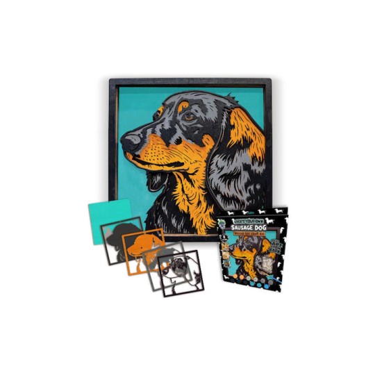 Splat Planet Ξύλινο Σετ Χειροτεχνίας "Sausage Dog" 25x25cm
