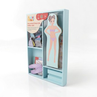 Happi Hobbi Magnet Wooden Doll Πριγκίπισσα Για 3+ Ετών