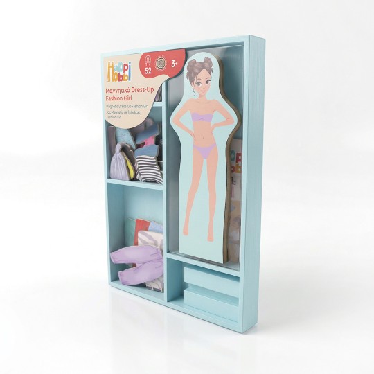 Happi Hobbi Magnet Wooden Doll Πριγκίπισσα Για 3+ Ετών