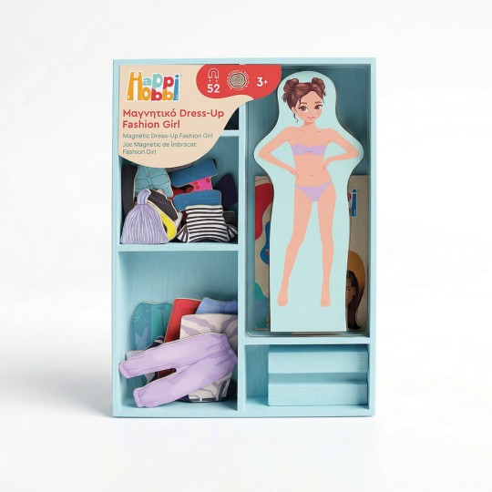 Happi Hobbi Magnet Wooden Doll Πριγκίπισσα Για 3+ Ετών