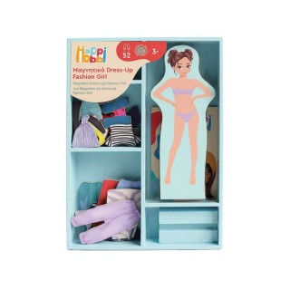 Happi Hobbi Magnet Wooden Doll Πριγκίπισσα Για 3+ Ετών