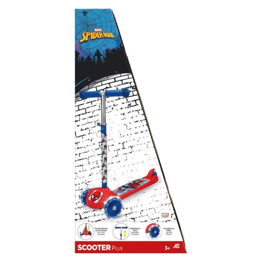AS Scooter Plus Spider-Man με Φωτιζόμενες Ρόδες (5004-50275)