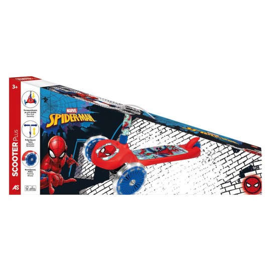 AS Scooter Plus Spider-Man με Φωτιζόμενες Ρόδες (5004-50275)