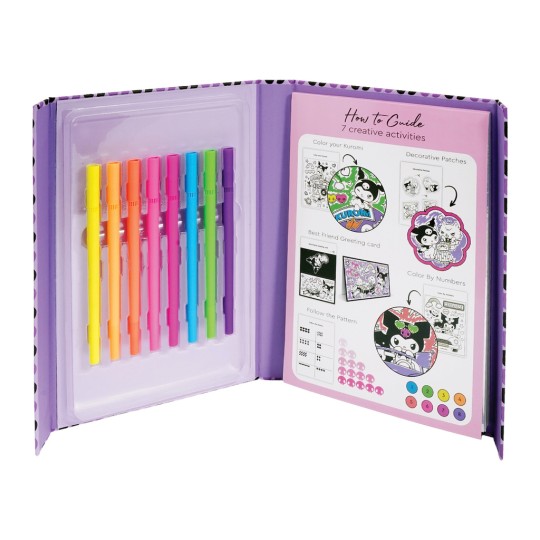 HappiHobbi White Drawing Markers with Double Tip Neon Set 12pcs