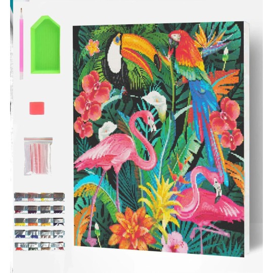 Splat Planet Σετ Diamond Painting "Tropical" σε Καμβά με Τελάρο 30x40cm