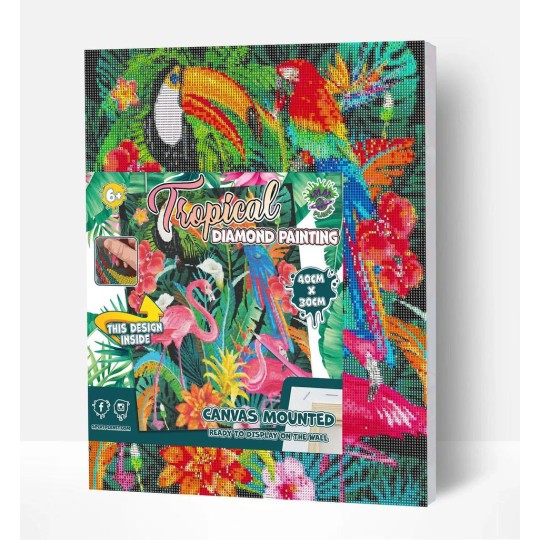 Splat Planet Σετ Diamond Painting "Tropical" σε Καμβά με Τελάρο 30x40cm