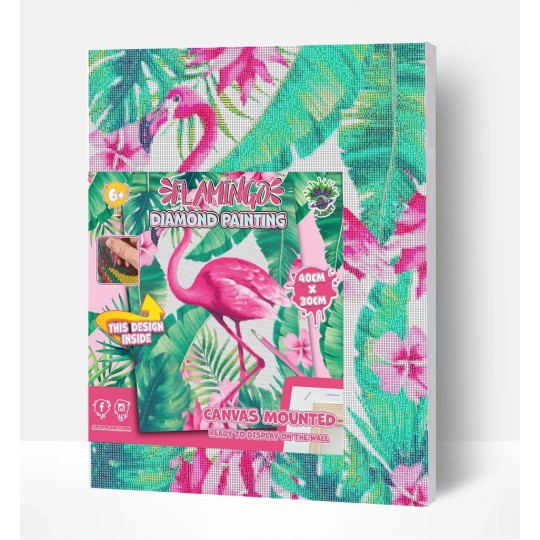 Splat Planet Σετ Diamond Painting "Flamingo" σε Καμβά με Τελάρο 30x40cm