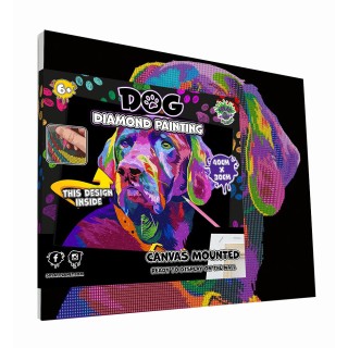 Splat Planet Σετ Diamond Painting "Dog" σε Καμβά με Τελάρο 30x40cm