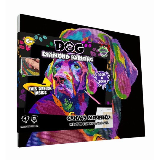 Splat Planet Σετ Diamond Painting "Dog" σε Καμβά με Τελάρο 30x40cm