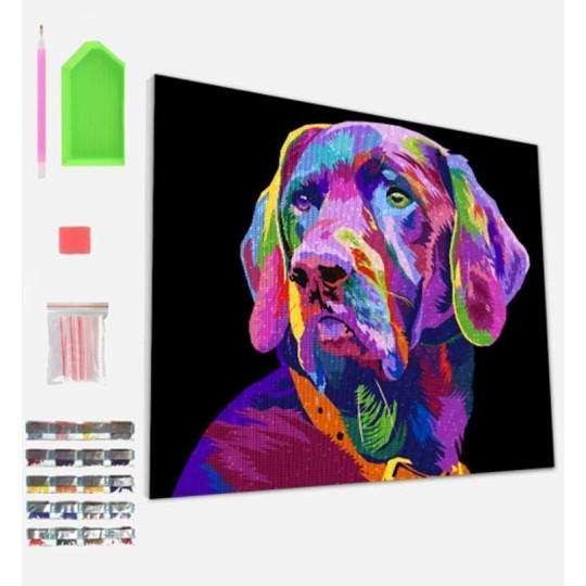 Splat Planet Σετ Diamond Painting "Dog" σε Καμβά με Τελάρο 30x40cm