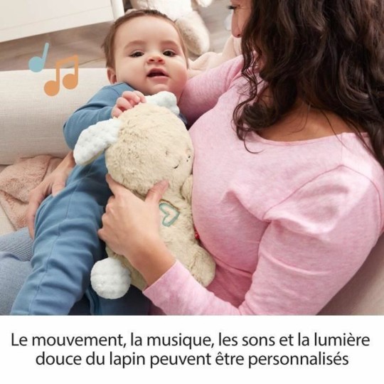 Fisher Price Animal Bunny made of Fabric with Music for 0++ Months
