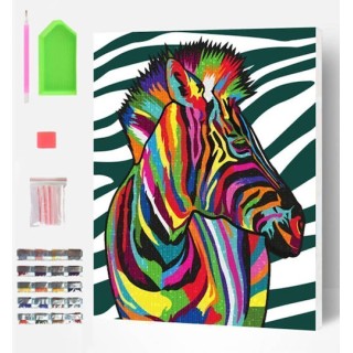 Splat Planet Σετ Diamond Painting “Zebra” σε Καμβά με Τελάρο 30x40cm
