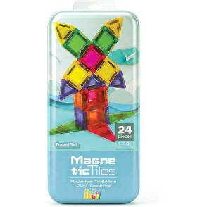 HappiHobbi Μαγνητικά Τουβλάκια Travel Set 24 τμχ 
