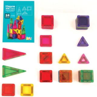 HappiHobbi Μαγνητικά Τουβλάκια Travel Set 24 τμχ 