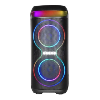 XO Karaoke Speaker With Wireless Microphone And Lighting Effects F70 249-0239 Black