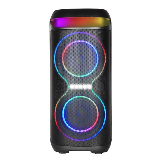 XO Karaoke Speaker With Wireless Microphone And Lighting Effects F70 249-0239 Black