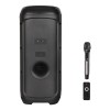 XO Karaoke Speaker With Wireless Microphone And Lighting Effects F70 249-0239 Black
