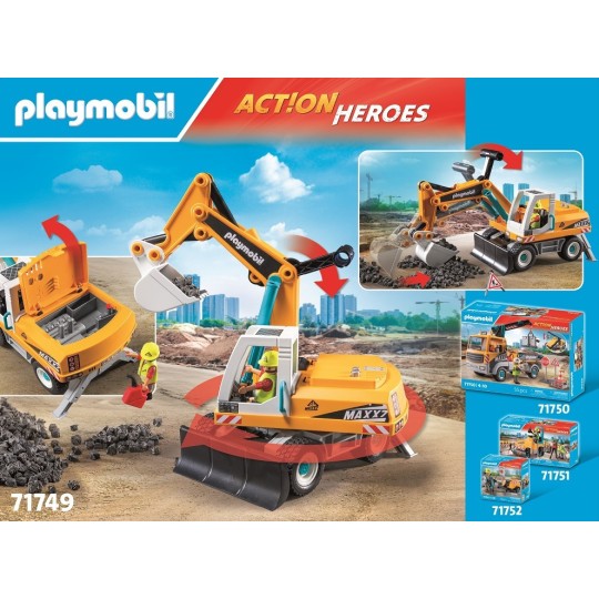 Playmobil Action Heroes Μεγάλος Εκσκαφέας Κατασκευών για 4-10 ετών 71749