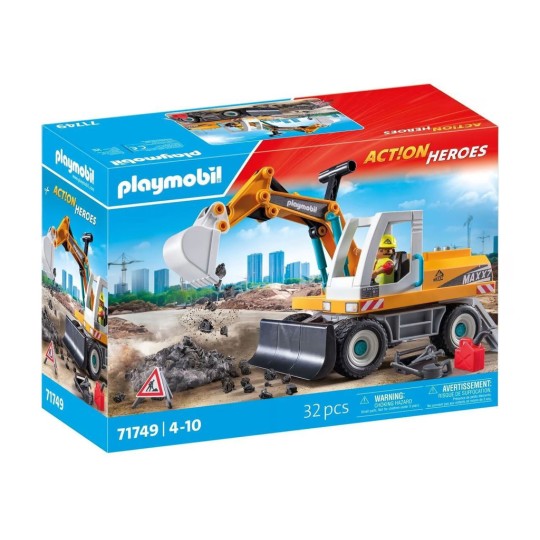 Playmobil Action Heroes Μεγάλος Εκσκαφέας Κατασκευών για 4-10 ετών 71749