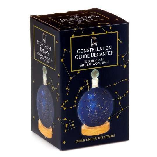 MikaMax Constellation Globe Καράφα Αστερισμών με Φωτιζόμενη Βάση LED 750ml