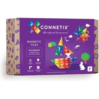 Connetix Rainbow Μαγνητικό Παιχνίδι Κατασκευών 60τμχ