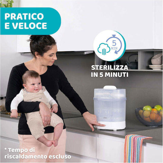 Chicco Βρεφικός Αποστειρωτής Μπιμπερό Ηλεκτρικός SterilNatural 3 in 1 07391-10