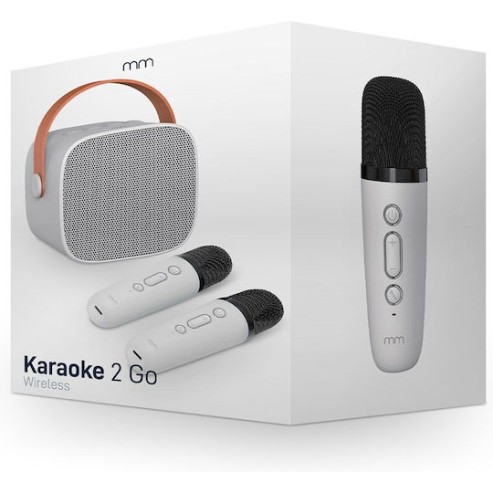 Mikamax Σύστημα Karaoke με Ασύρματα Μικρόφωνα Karaoke 2 GO Λευκό