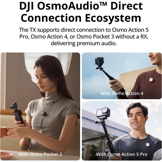 DJI Mic Mini Wireless Lavalier Microphone w/ 2x TX + 1x RX