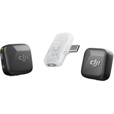 DJI Mic Mini (2 TX + 1 Mobile RX) Wireless Lavalier Microphone for Black
