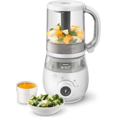 Philips Avent Ατμομάγειρας Και Μπλέντερ Βρεφικού Φαγητού 4 σε 1 (SCF883/01)