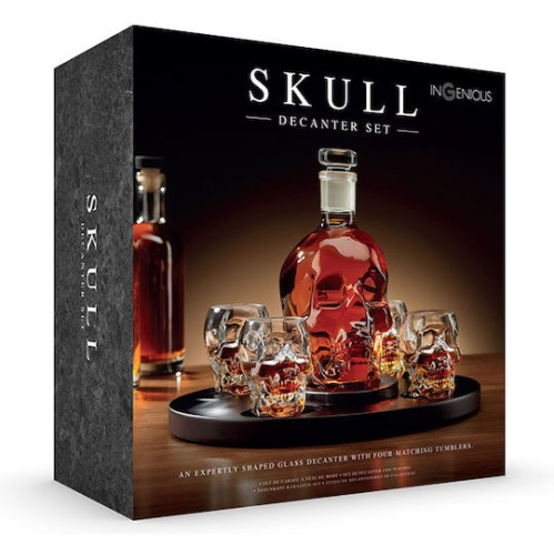 Ingenious Skull Decanter with Glasses Set