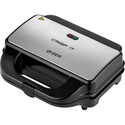 Gruppe Crisp It SW-298M Τοστιέρα με Αποσπώμενες Πλάκες για 2 Τοστ 900W Inox