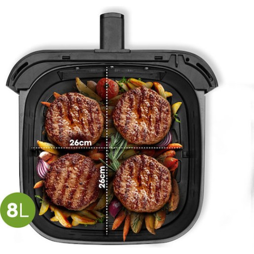 Izzy IZ-8229 Air Fryer με Wi-Fi 8lt Ασημί
