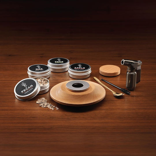 Source Whiskey Smoking Σετ Καπνίσματος Ουίσκι Καπάκι & Επαναγεμιζόμενο Φλόγιστρο