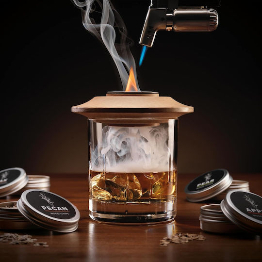 Source Whiskey Smoking Σετ Καπνίσματος Ουίσκι Καπάκι & Επαναγεμιζόμενο Φλόγιστρο