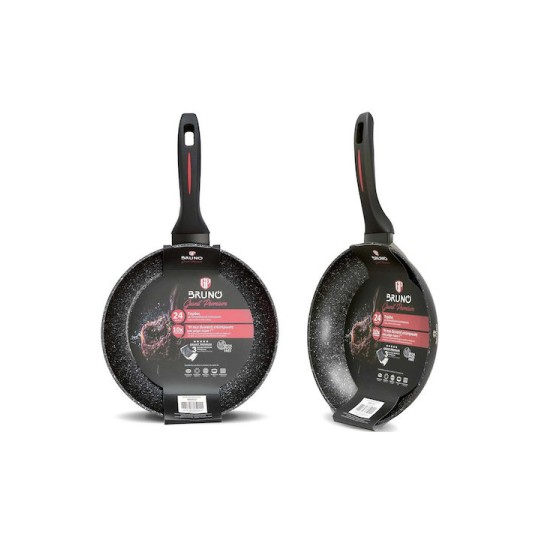 Bruno Αντικολλητικό Τηγάνι από Αλουμίνιο με Αντικολλητική Επίστρωση 24cm BRN-0112