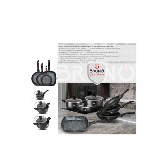 Bruno Granit Premium Τηγάνι από Αλουμίνιο με Αντικολλητική Επίστρωση 28cm BRN-0114