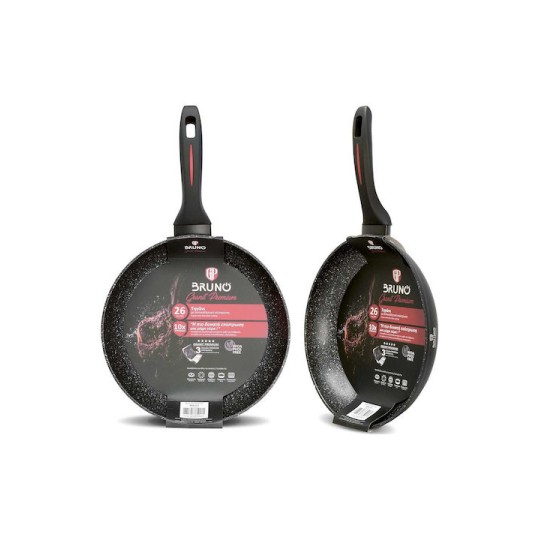 Bruno Αντικολλητικό Τηγάνι από Αλουμίνιο με Αντικολλητική Επίστρωση 26cm BRN-0113