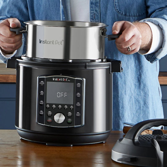 Instant Pot Pro 6 Πολυμάγειρας 1200W με Χωρητικότητα 6lt Μαύρος