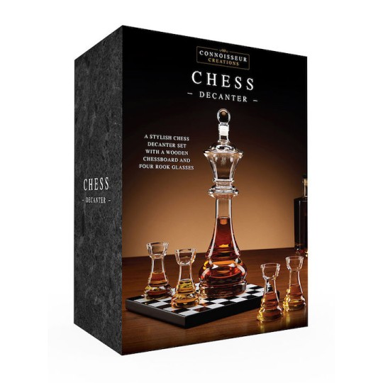 The Source Chess Decanter Καράφα Σερβιρίσματος με Πώμα και Ποτήρια 127001