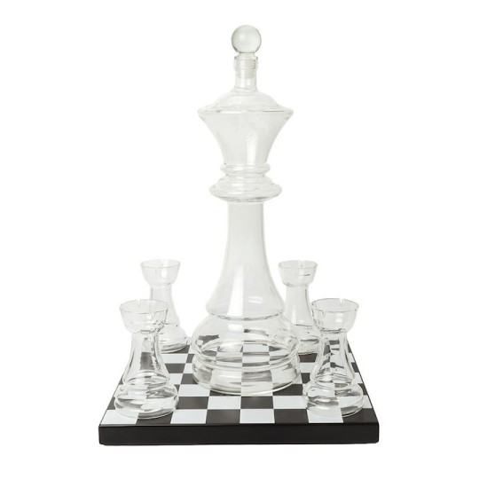 The Source Chess Decanter Καράφα Σερβιρίσματος με Πώμα και Ποτήρια 127001