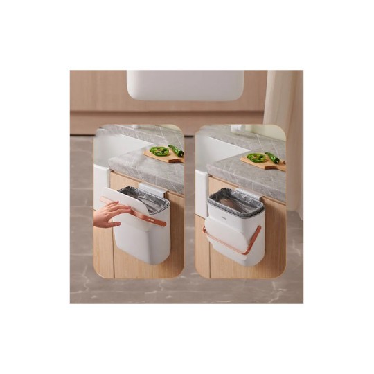 Ecoco E2236 Κάδος Απορριμμάτων Πλαστικός για Ντουλάπι Λευκός 10lt