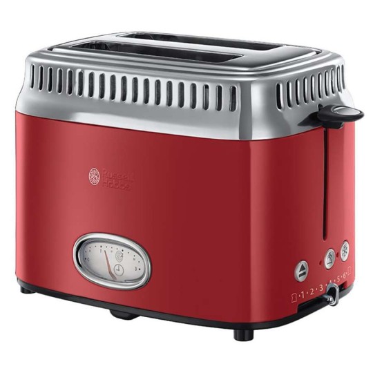 Russell Hobbs Φρυγανιέρα 2 Θέσεων Retro 21680-56 1200W Red Russell Hobbs Φρυγανιέρα 2 Θέσεων Retro 21680-56 1200W Red