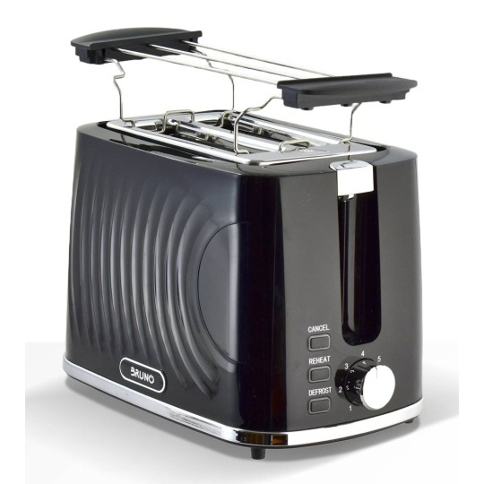 Bruno BRN-0274 Toaster 2 Slots 900W Black